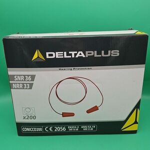 Delta Plus Hearing Protection Ear Plus SNR 36 NRR 33 Box‎ Of 200